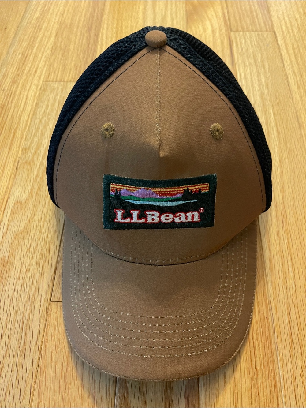 L.L. Bean Brown and Black Mesh Patch Trucker Hat